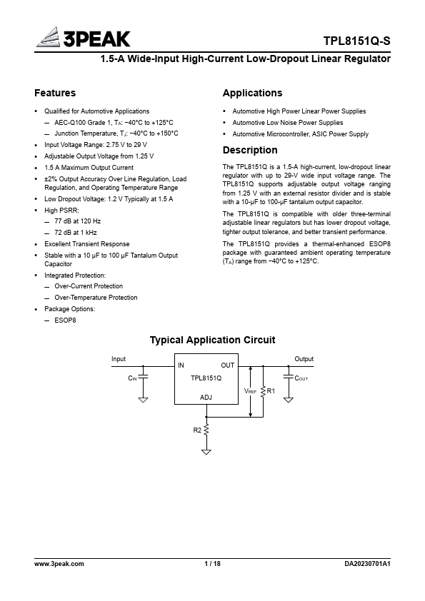 TPL8151Q Datasheet Preview