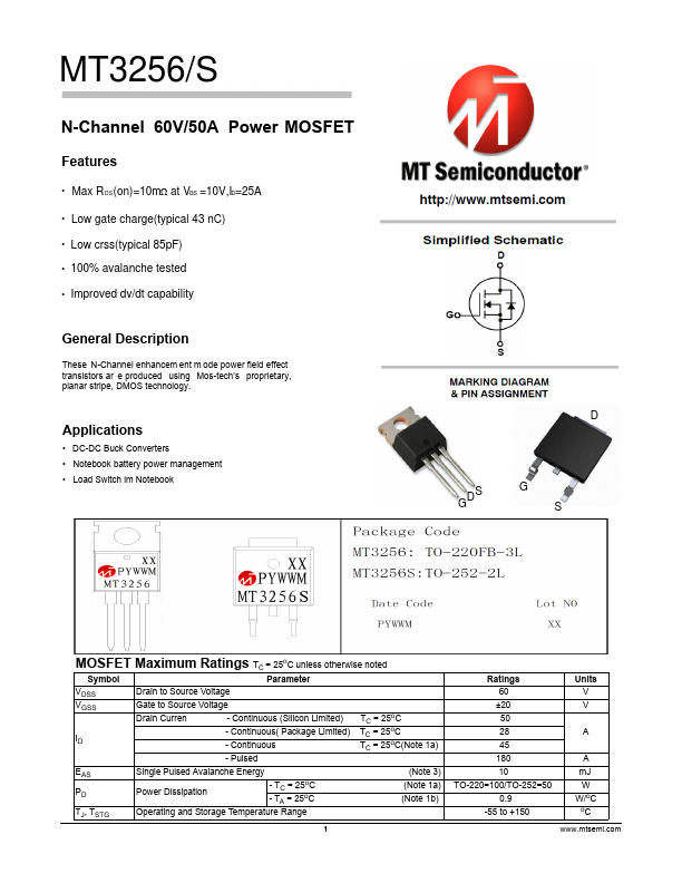 MT3256S Datasheet Preview