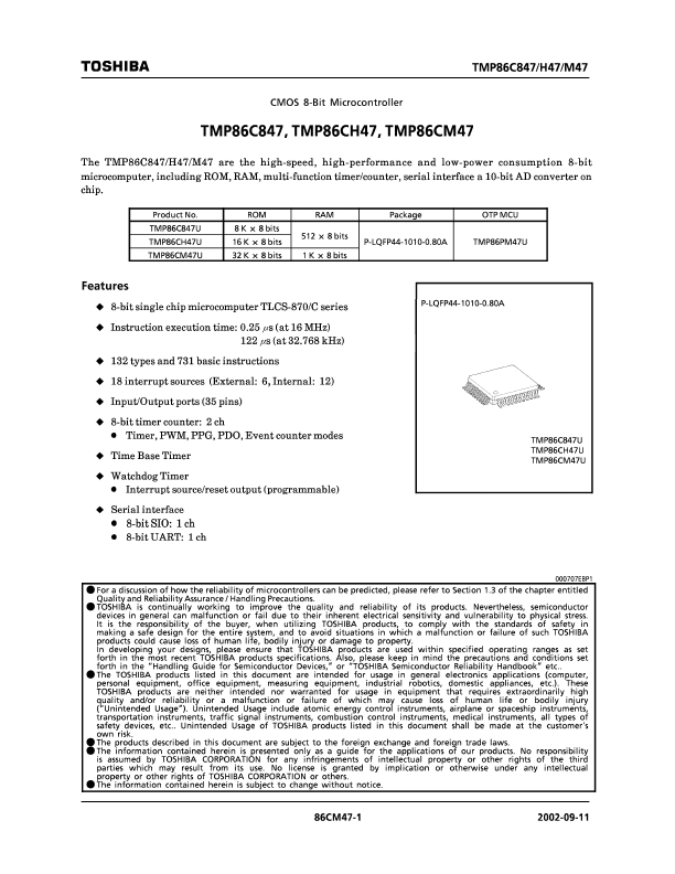 TMP86C847