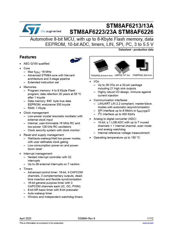 STM8AF6226