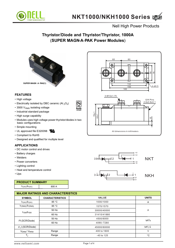 NKT1000 Datasheet Preview
