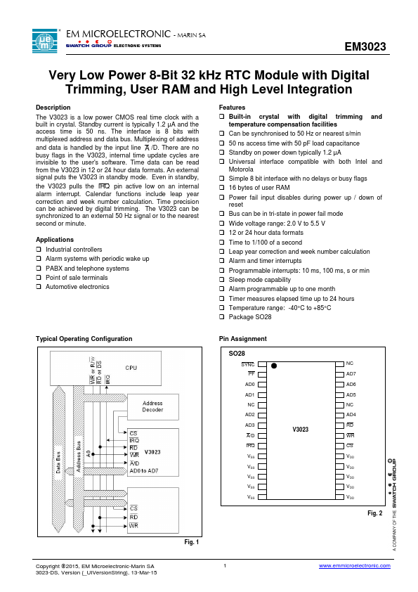 V3023 Datasheet Preview