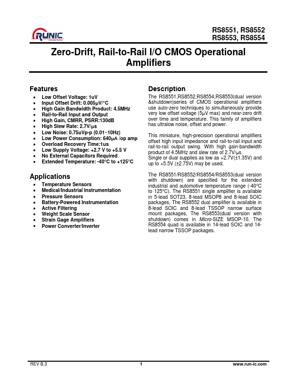 RS8553 Datasheet Preview