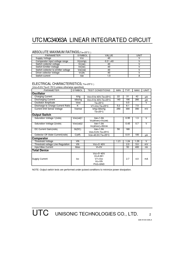 UTCMC34063A