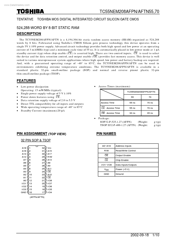 TC55NEM208AFPN