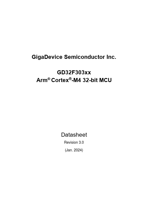 GD32F303VGT6 Datasheet Preview