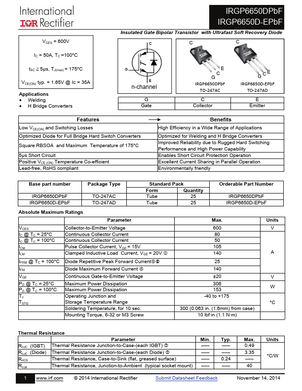 IRGP6650DPBF