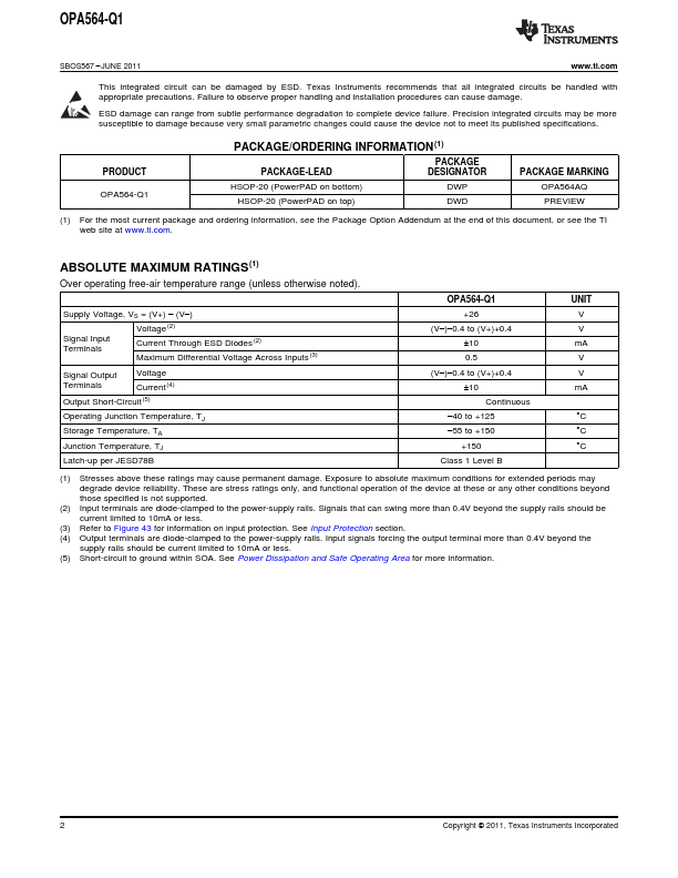 OPA564-Q1