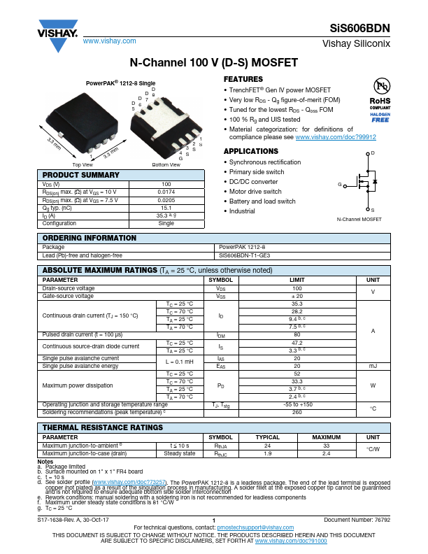 SiS606BDN Datasheet Preview