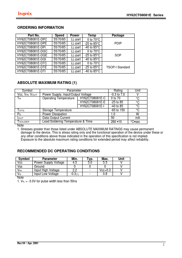 HY62CT08081E-DTE