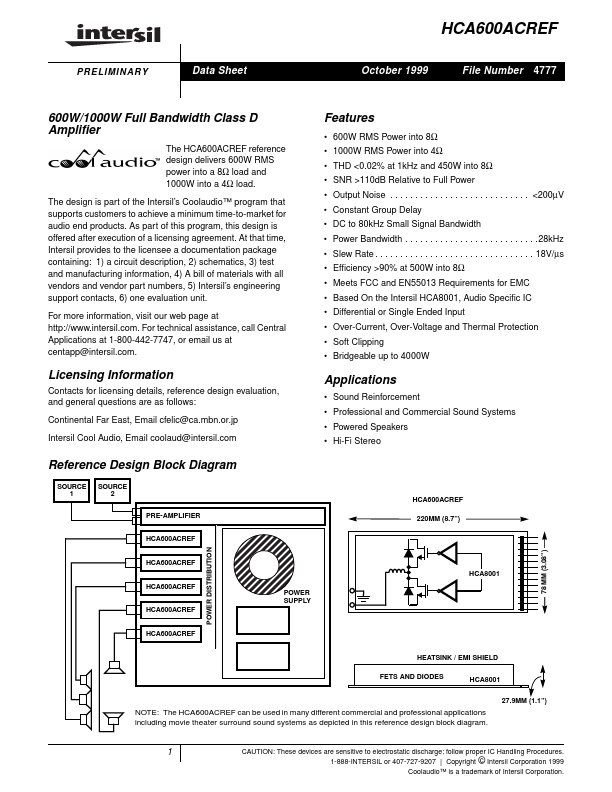 HCA600ACREF