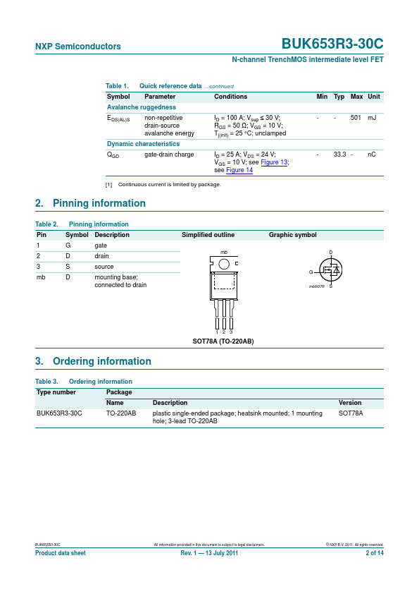 BUK653R3-30C