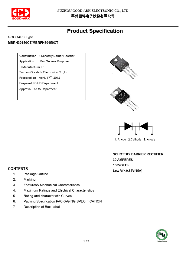 MBRFH30150CT