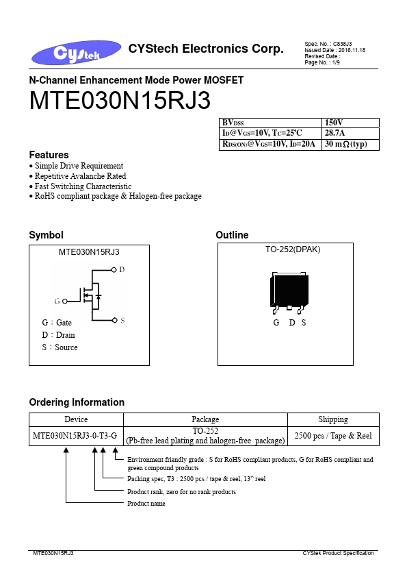 MTE030N15RJ3