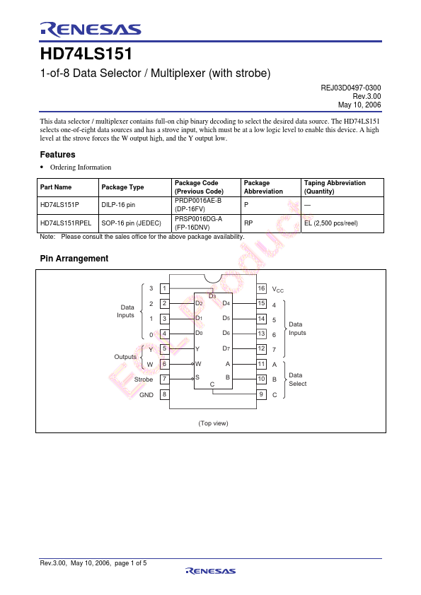 HD74LS151P