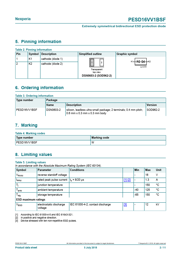 PESD16VV1BSF