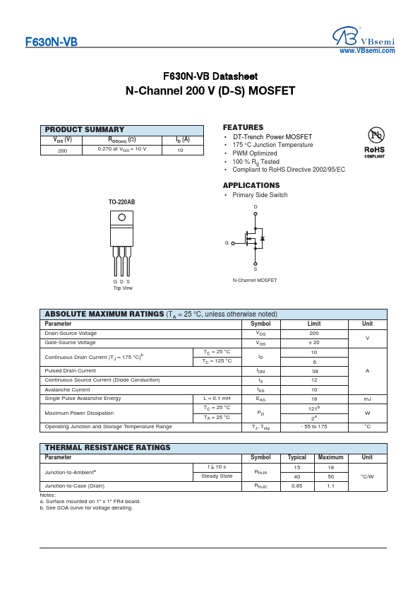 F630N Datasheet Preview