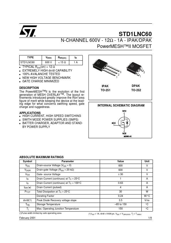 STD1LNC60