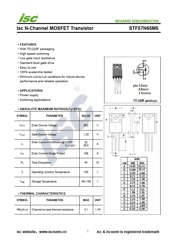 STF57N65M5