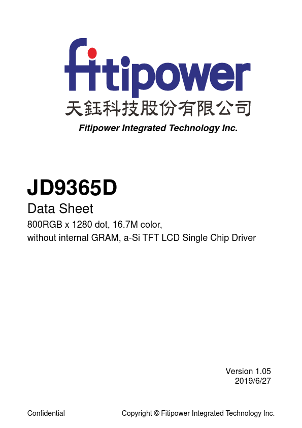 JD9365D Datasheet Preview