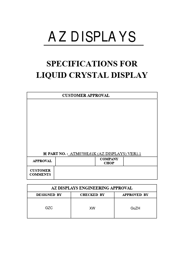 ATM0700L61K Datasheet Preview