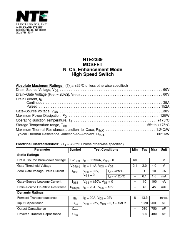 NTE2389