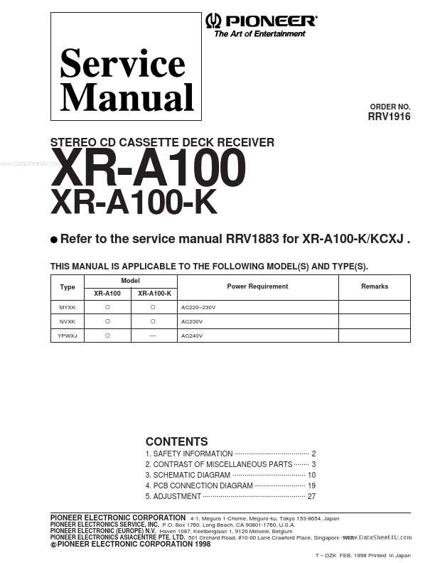 XR-A100