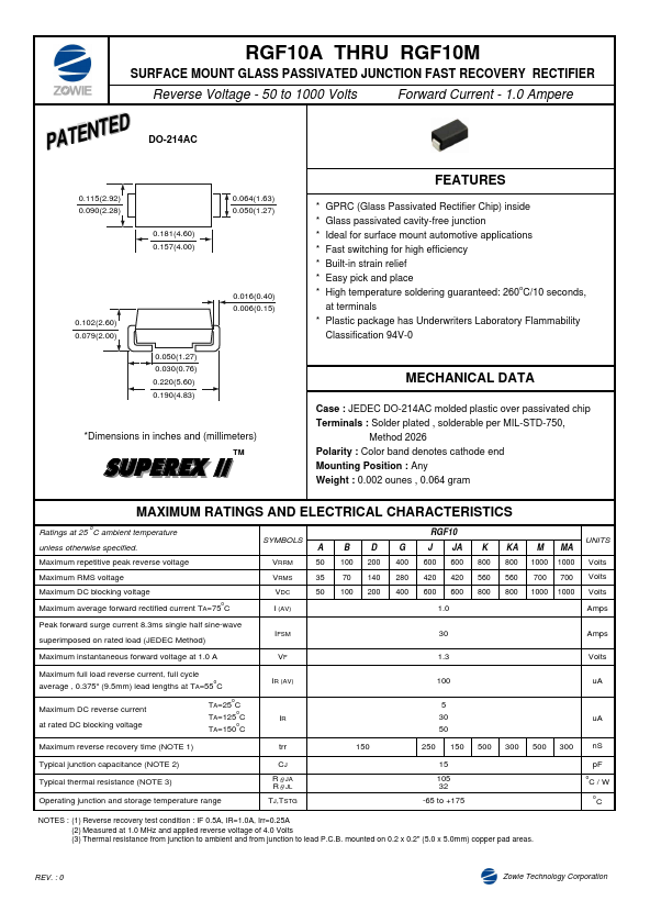 RGF10JA Datasheet Preview
