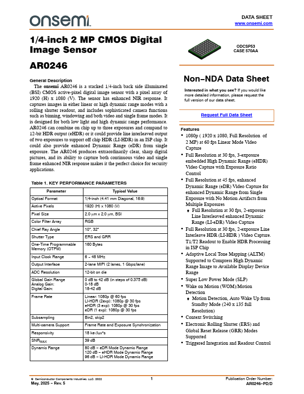 AR0246 Datasheet Preview