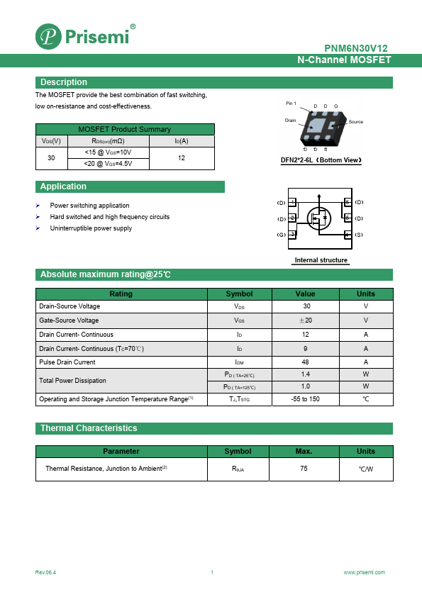 PNM6N30V12 Datasheet Preview