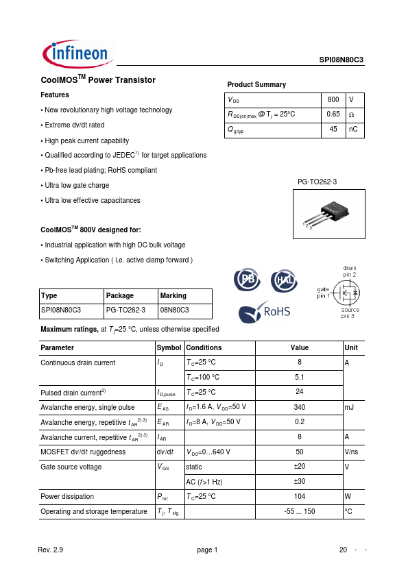 SPI08N80C3