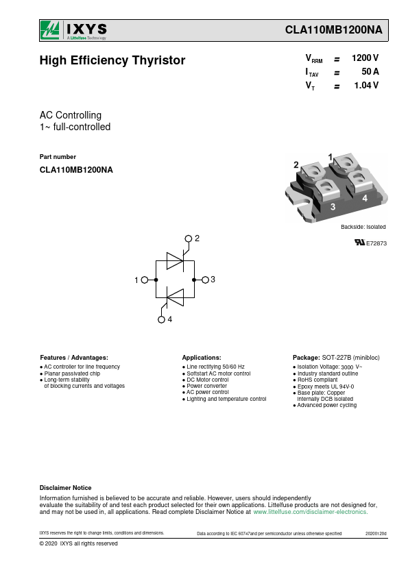 CLA110MB1200NA Datasheet Preview