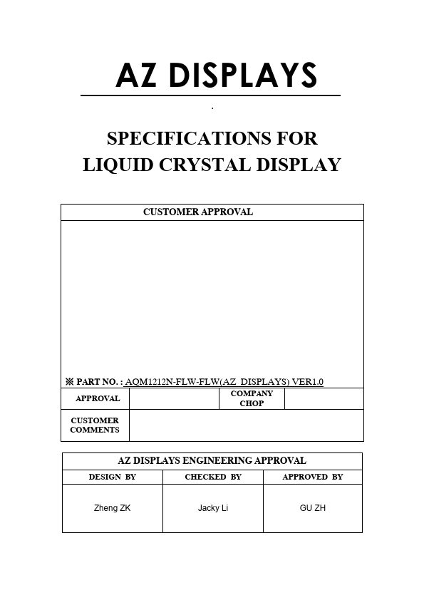 AQM1212N-FLW-FLW Datasheet Preview