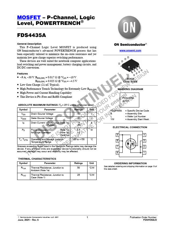 FDS4435A Datasheet Preview
