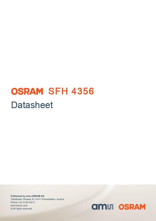 SFH4356 Infrared Emitter by OSRAM - Datasheet Preview