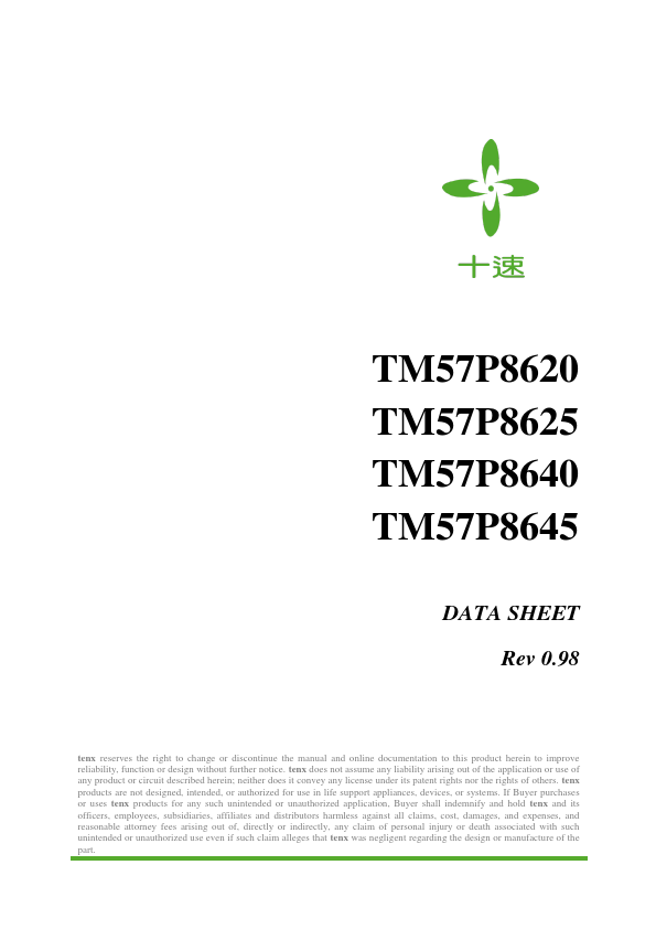 TM57P8640 Datasheet Preview