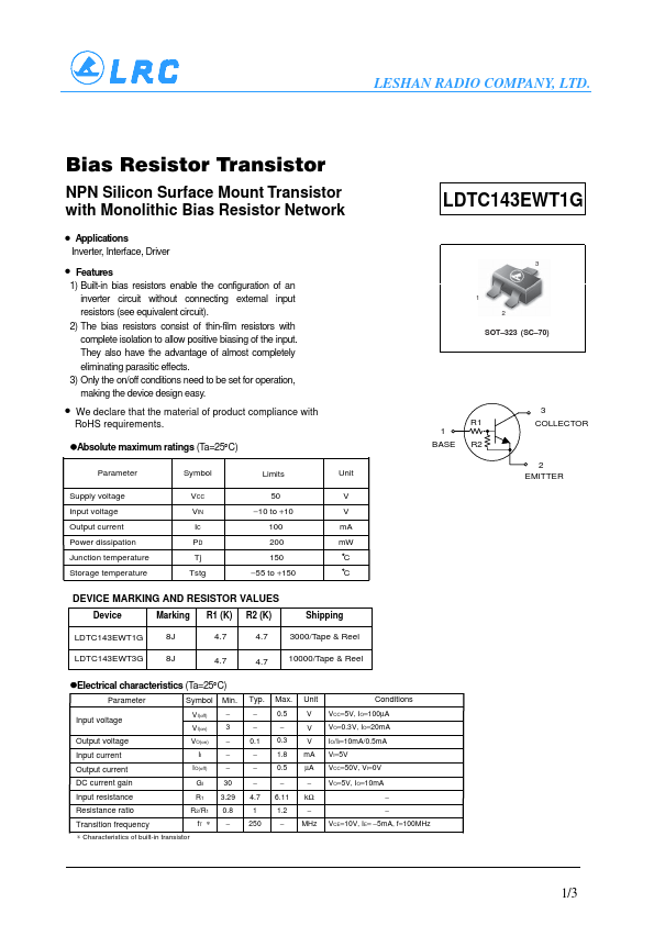 LDTC143EWT1G