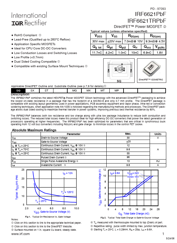 IRF6621PbF