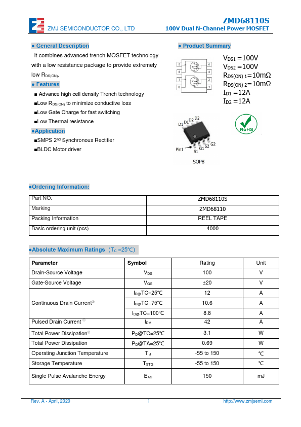 ZMD68110S Datasheet Preview