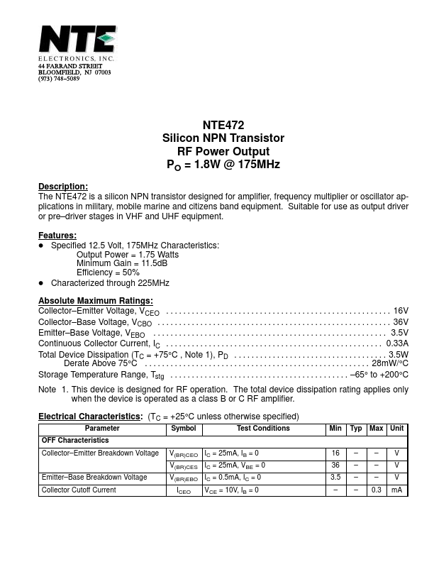 NTE472