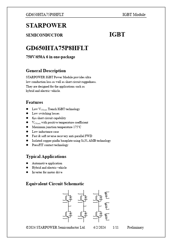 GD650HTA75P8HFLT Datasheet Preview