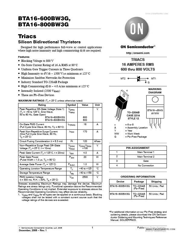 BTA16-600BW3G