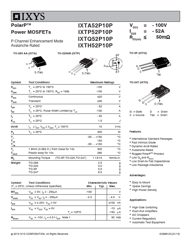 IXTA52P10P