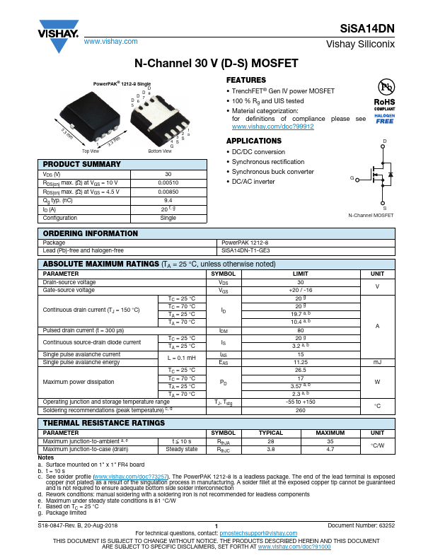 SISA14DN Datasheet Preview
