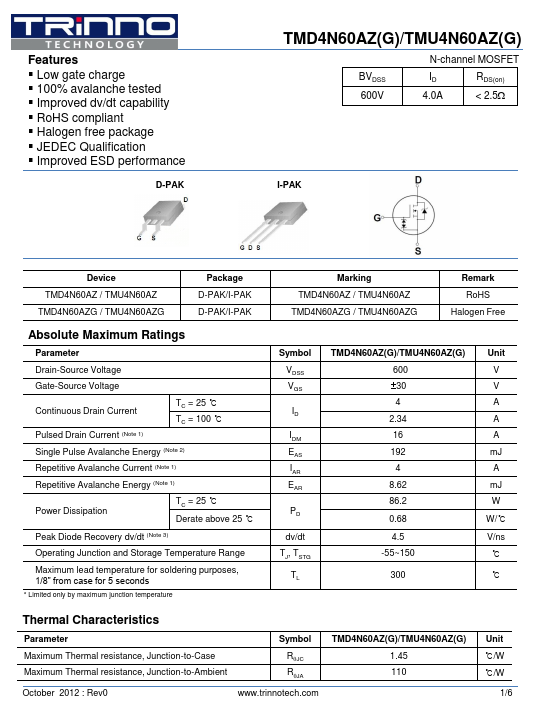 TMU4N60AZ