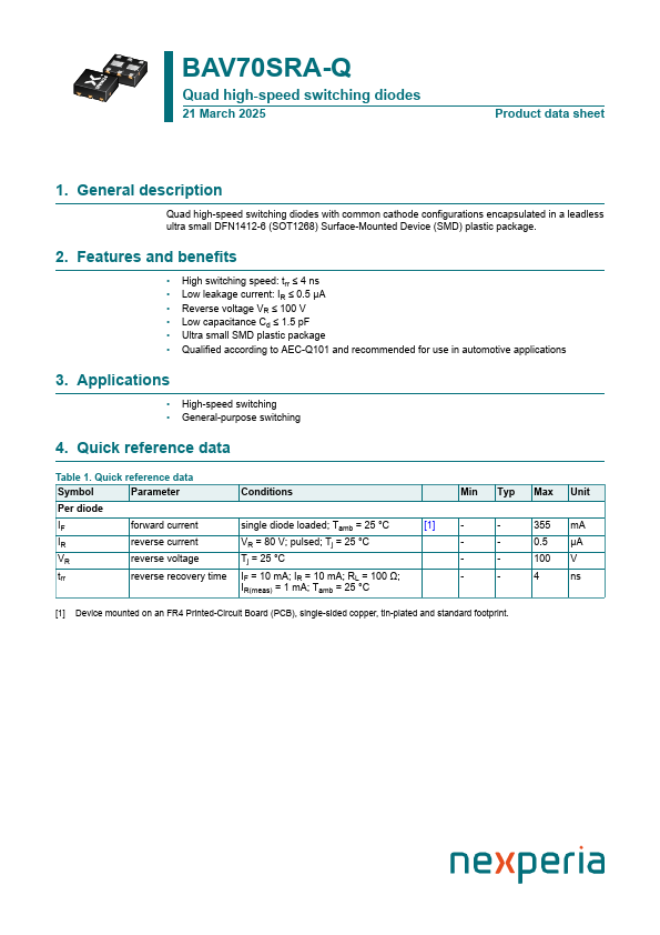 BAV70SRA-Q Datasheet Preview