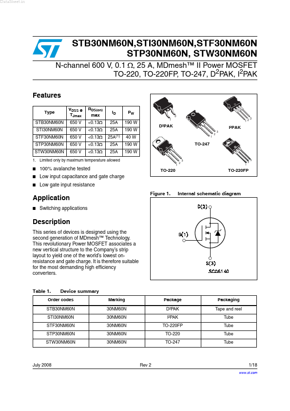 STP30NM60N