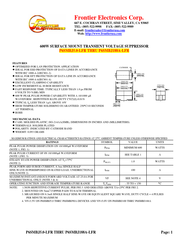 P6SMBJ40A-LFR