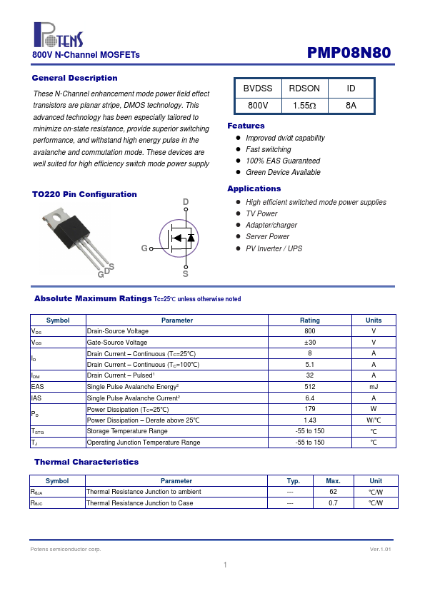 PMP08N80