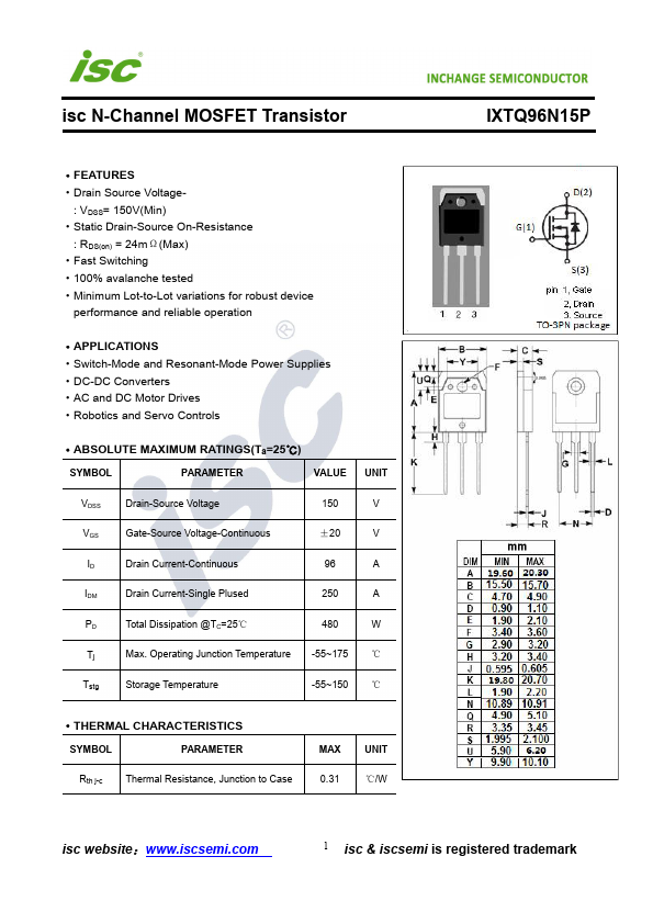 IXTQ96N15P